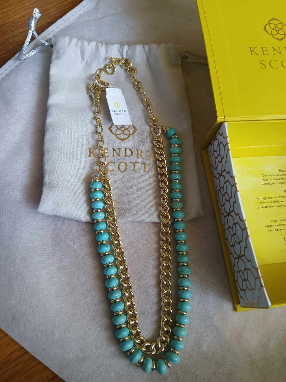 KENDRA SCOTT REBECCA MULTI STRAND NECKLACE BOXED
